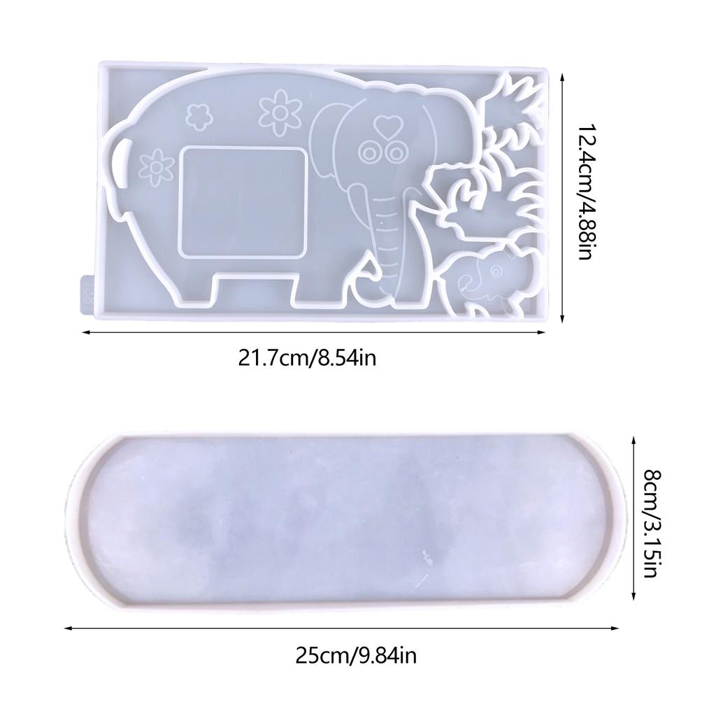 Silikonová forma slon Pryskyřičná ozdoba Formy na odlévání Ručně vyráběná stolní dekorace Sádrová forma Nástroj pro výrobu Domácí dekorace