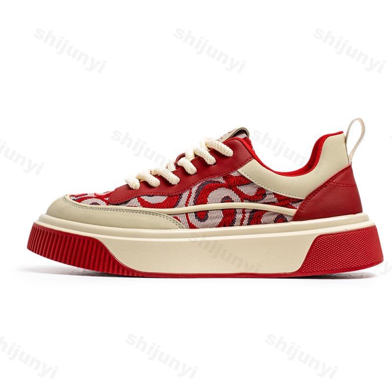 Fashion 2025 Autumn New Men's Low Top Niche Design Casual Thick Soled Shoes Fashion Trend Comfortable Versatile Non Slip Chunky sneakers