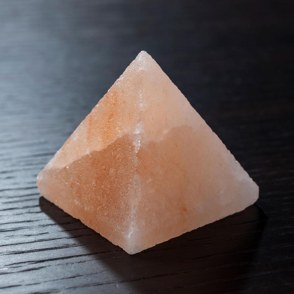 Kamidana No Sato Himalayan Rock Salt Pyramid, Pink, for Purification, Feng Shui, and Long-Lasting Use.