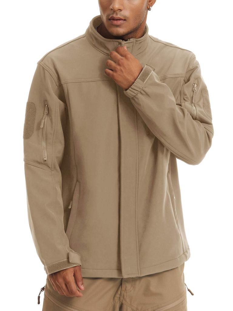 Wiatroodporny Wojskowy Płaszcz Męski do Wspinaczki XL [TACVASEN], Odzież, Wentylacja, Kurtka, Ciepły, Odzież, Wojskowy, Stylowy, Outdoorowy, Khaki,