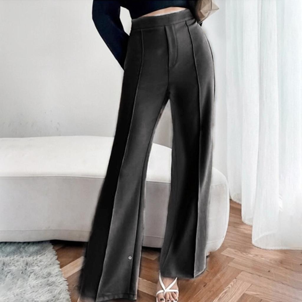 Women's Casual Sports Pants High Waist Slim Wide Leg Flared Color Slim Pants