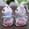 Waza No Kura Ornament Kutani Ware Chibi Lucky Cat Opening Celebration Birthday Present Pair Gift Sakura-chan