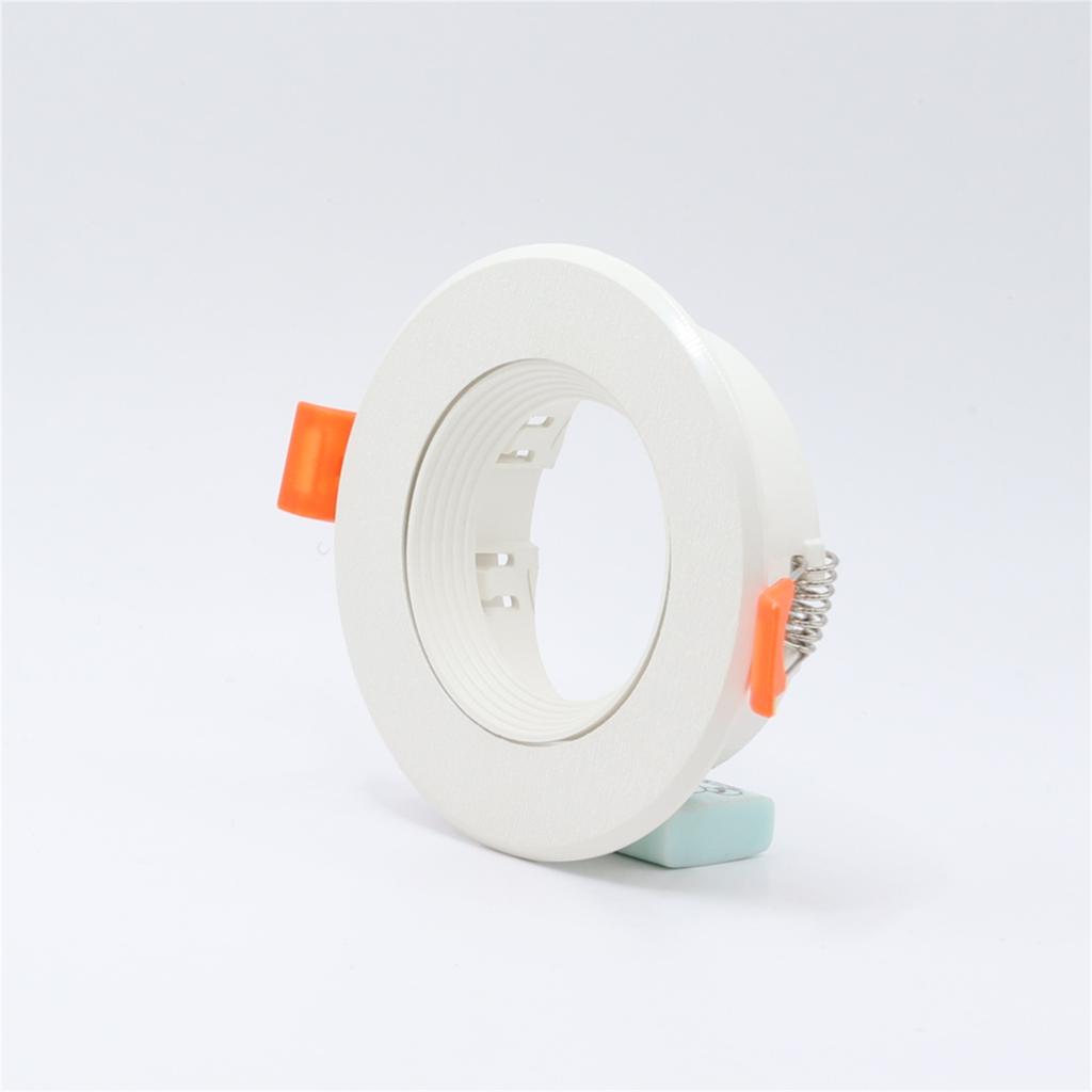 Round Led Recessed Lighting Trims Spotlight Downlight Holder for GU5.3/MR16/GU10 Bulbs Light Fixture Frame with MR16 Socket