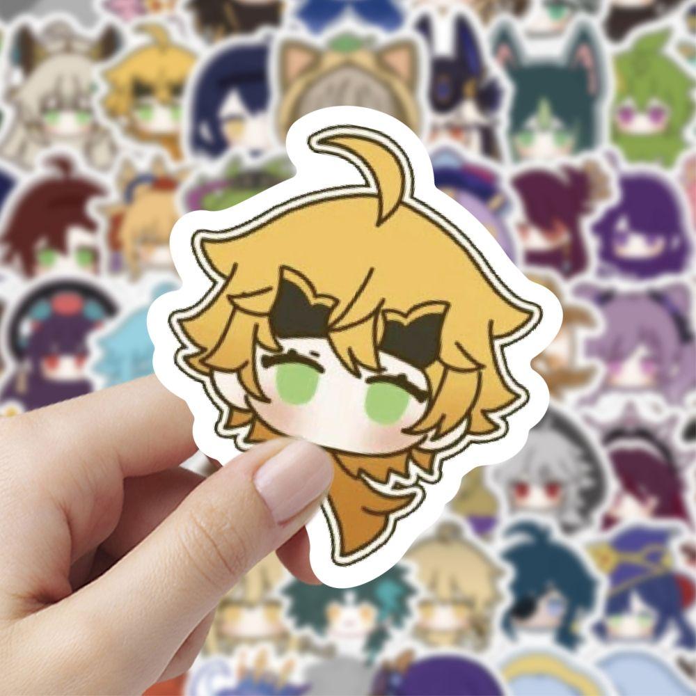 60PCS Genshin Impact Cyno Stickers, Peripheral Decorations for Handwritten Journals Desktop Decals, Student Notebook Decorations - Waterproof Stickers