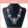 Vintage European Alloy Geometric Necklace With Rhinestone Embellishments For Unisex Gift Occasions