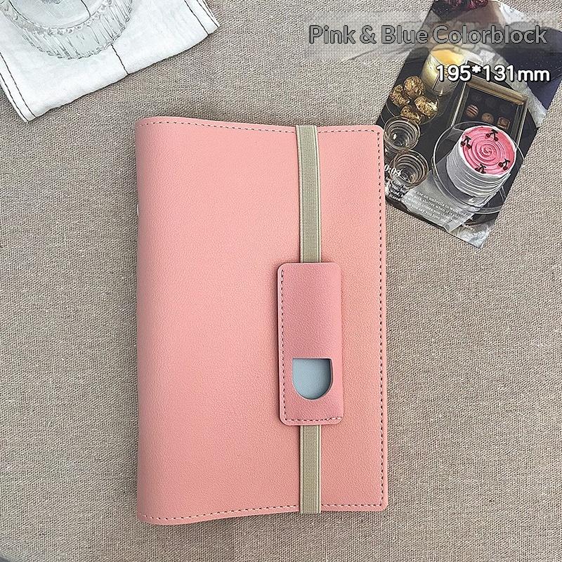 

Custom A6 Leather Binder Notebook Waterproof Pocket Pen Holder 6 Ring Refillable Journal Planner For Office School Personal Use