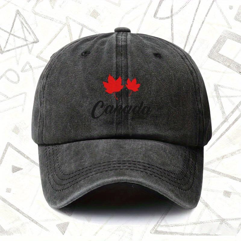 Pc Canada Vintage Washed Hat Mens and Womens Solid Baseball Cap Suitable for All Seasons Ideal Gift for Weddings Parti
