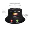 Foldable Bucket Hat Adult 80s 90s Nostalgic Colorful Print Fisherman Hat Fashion Reversible Hat for AllAge Person