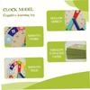 Wooden Clock Educational Toy with Time Cards Time Activity Set Montessori Clock for Teaching Time Learning Game Set for Kids