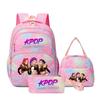 Girls' Group Printed Backpack, Teenage Girl Student Schoolbag, Children'S Large-Capacity Schoolbag Three-Piece Set