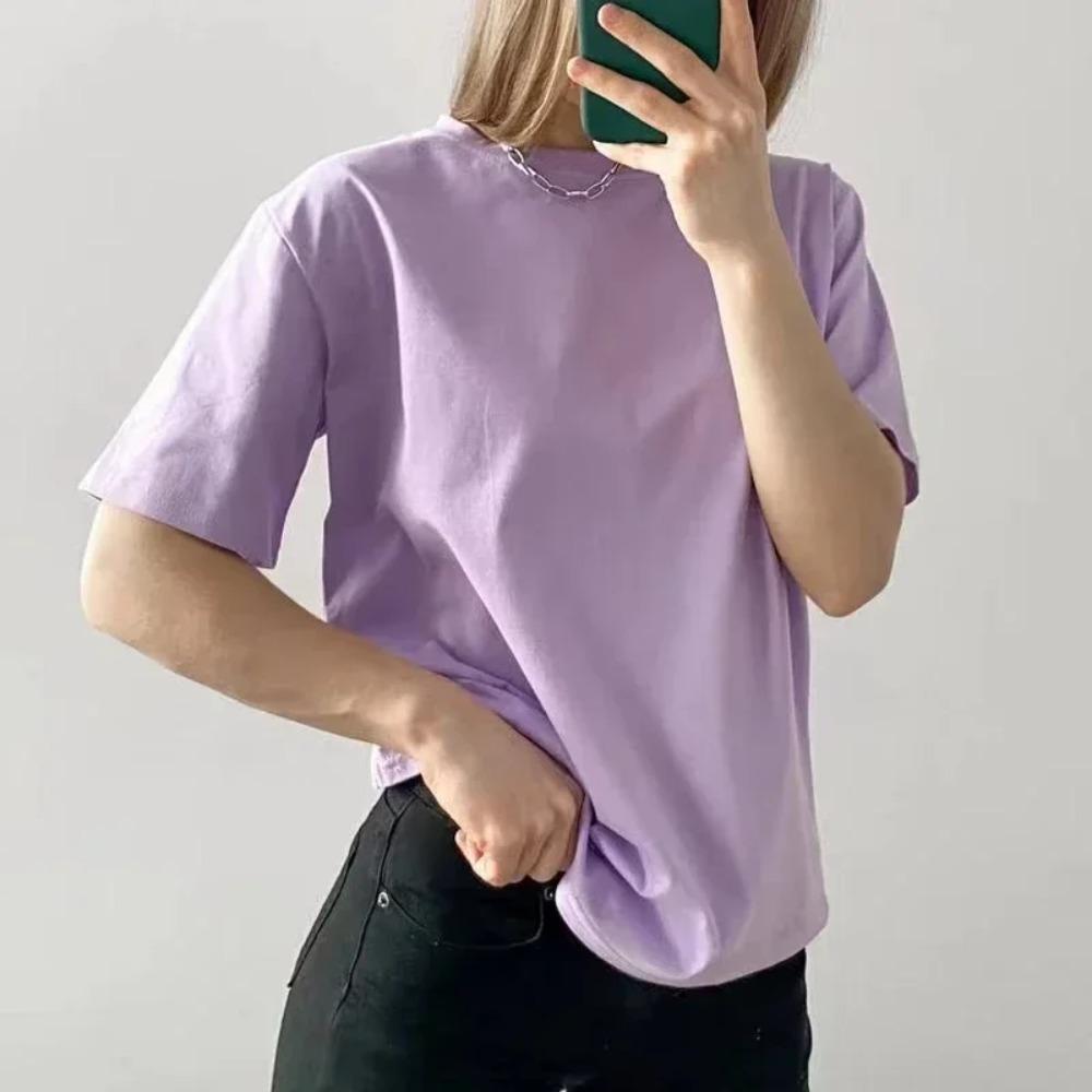 2025 Summer New T-shirt 100 cotton loose y2k casual men s wear breathable all-fashion T-shirt Summer high-quality round neck