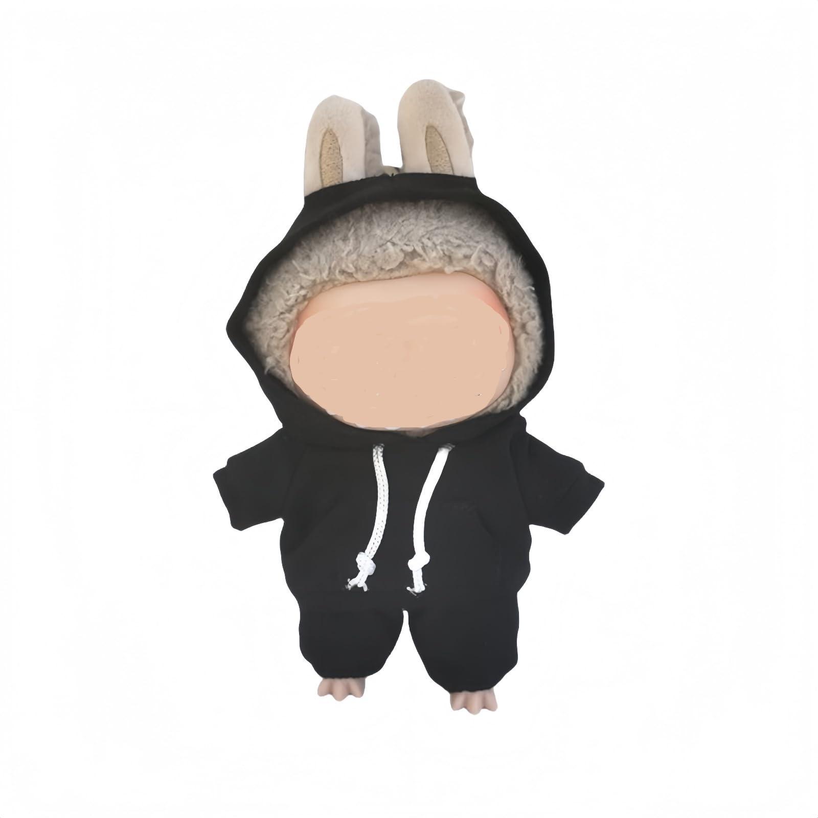 

Одежда для куклы 17 см, повседневная толстовка с капюшоном и штаны, кукла в комплект не входит One Size чёрный