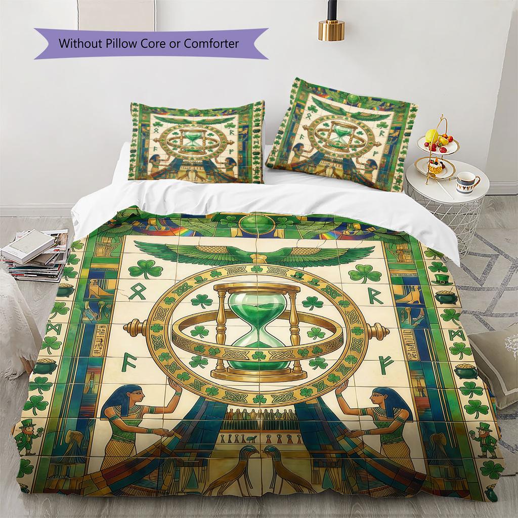 Magical World Mural Pattern Bedding Quilt Set Quilt Cover Pillowcase Home Decoration Birthday Gift (1 * Duvet Cover + 2 * Pillowcase, Without Core)