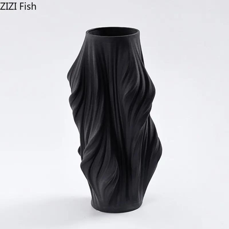 Creative Ceramic Vase Desk Decoration Artificial Flowers Decorative Flower Arrangement Room Aesthetics Decor Floral Vases