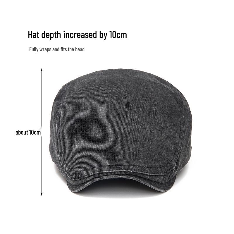 Washable Unisex Spring/Autumn Smooth Beret - British Retro Newsboy Cap