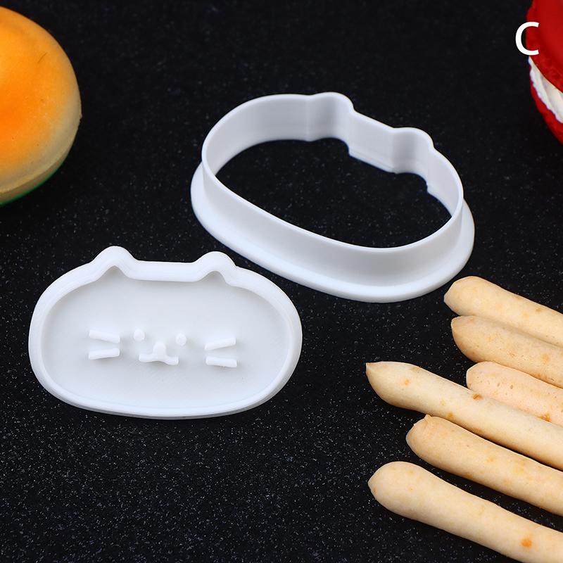 Cartoon Cookie Cutters Plastic Cookie Stamp Confectionery Kitchen Baking Pastry Tools DIY Bakery Tools Stampcookie Cutters