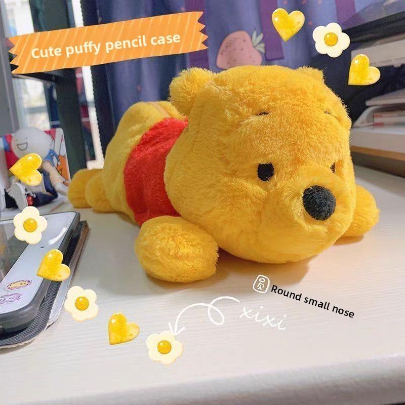 Cute Hello Kitty Piglet Tortoise Plush Toy Pen Case With Soft Plush Material For Kids And Teens