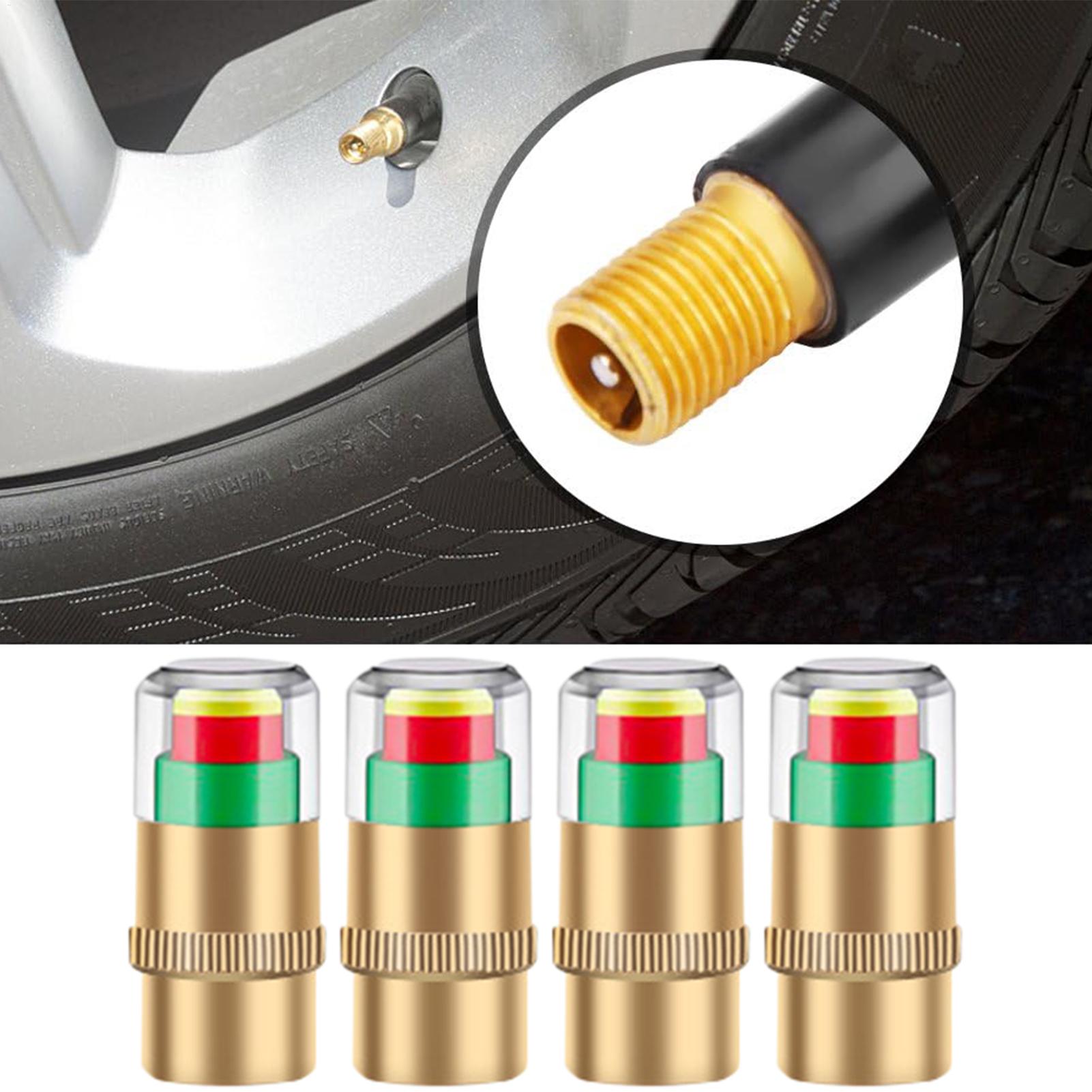 

Tire Pressure Caps Tire Valve Caps Pressure Indicator 4X Tire Pressure Cap Car Tire Air Caps 3 Colors Alarm Tire Pressure CHINA