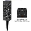 Waterproof Solar Lawn Lights Outdoor IP65 Warm/Cold White LED Landscape Lighting for Garden Pathway Decoration Hollow Design