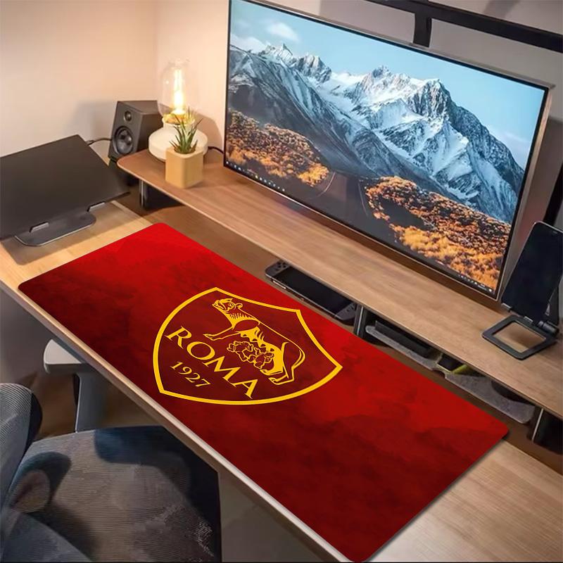 AS Roma Print  Cushion Non-slip Laptop Tablet Big Mousepad XXL Mat Mini PC Playmat With Lock edge