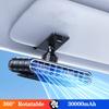 Ventilador de clip para coche Eary 30000mAh Recargable Doble Núcleo Turbo Ventilador para Parasol 5 Velocidades 360° Potente Refrigerador de Aire Silencioso Portátil Ventiladores para Coche