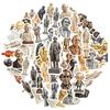 35-100pcs Historical Figure Stickers Teacher Reward Stickers Stationery School Supplies Decorative Luggage Laptop Cup Diary Book