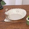 Peacock Snack Plate Metal Fruit Plate Snack Plates Fruit Bowl Storage Tray Decorative Plates Candy Bowl Dried Fruits Box Dish