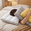 Fluffy Quilted Cooling Pillow Skin-friendly Neck Support Pillow Creative Sleeping Pillow  Hotel