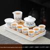 Suet Jade White Porcelain Kung Fu Tea Set
