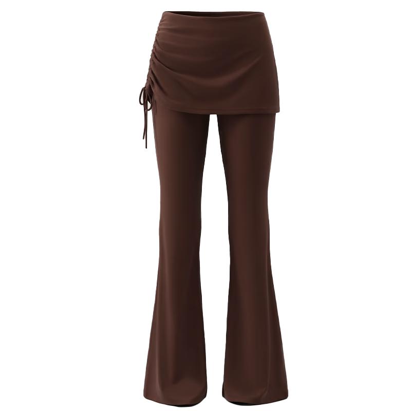 gigt Women s Fake Two-Piece Flared Yoga Pants XL