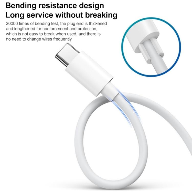 For Huawei MateBook Laptop Fast Charging Cable 65W Dual Type-C Interface Charging Data Cable Length:1.5m