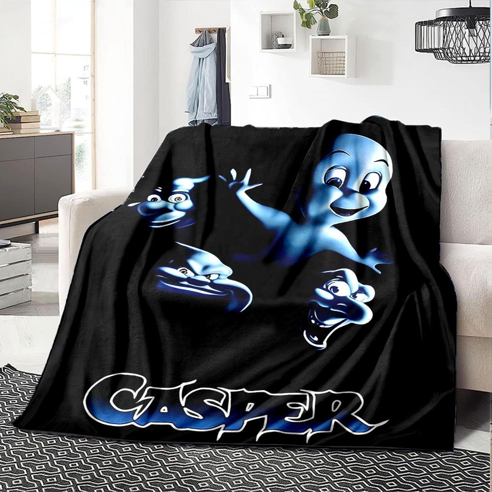 1pc Casper2 Blanket, Gift, for Men and Women, Soft Blanket, Good for Sofa Bed Couch Travel, Lightweight Flannel Blanket