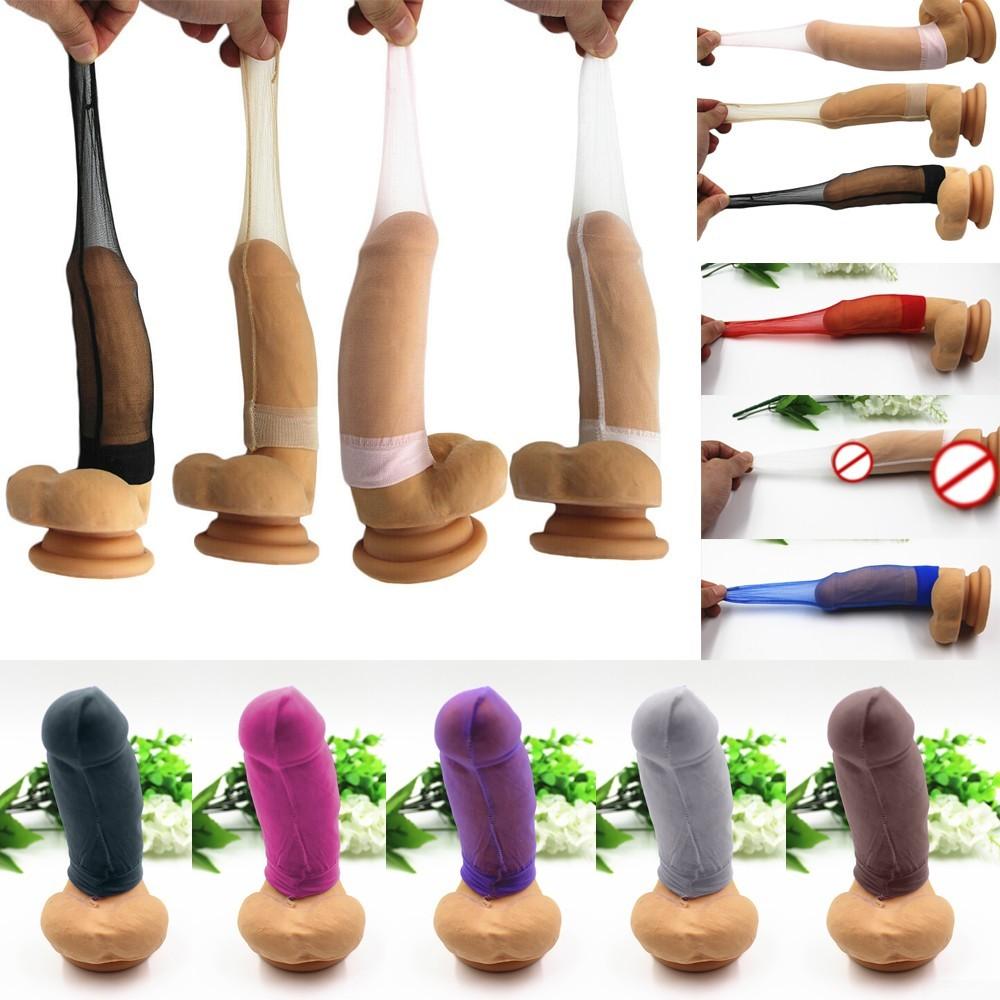 Sissy Men Homofile Lang Penis Sleeve Cover Up Thong Undertøy Undertøy Brief