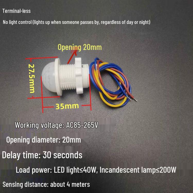 220V Infrared Motion Sensor Light Module for Bathroom & Corridor
