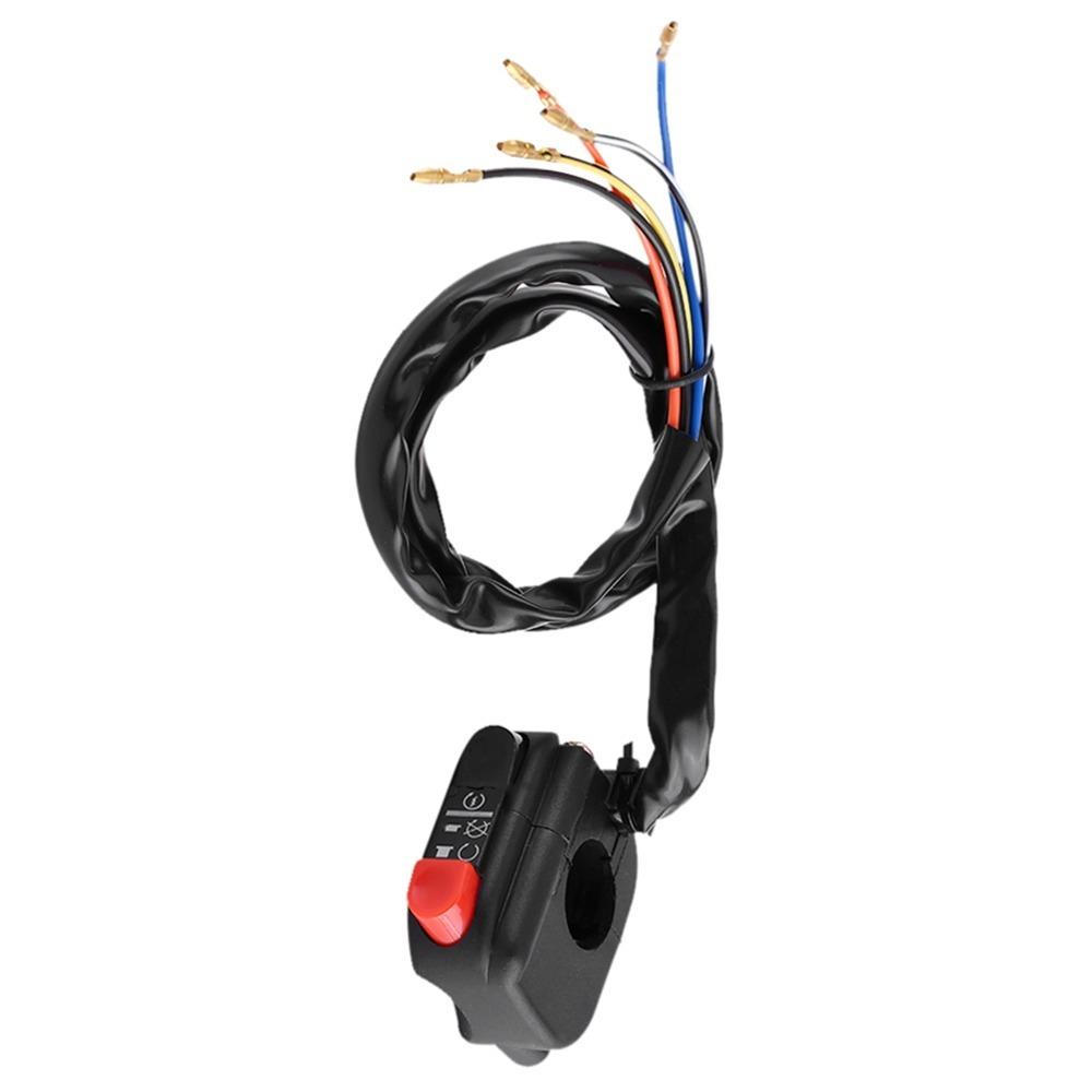 7/8 Inch Handlebar Mount Switch Start Stop Kill Function On Off Switch Button  For Motorcycle ATV