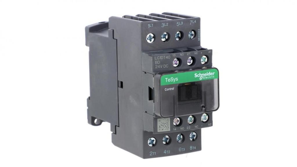 Tesys Deca Stycznik Mocy D 4P Ac1-40A 1R + 1Z 24V Dc Lc1Dt40Bd