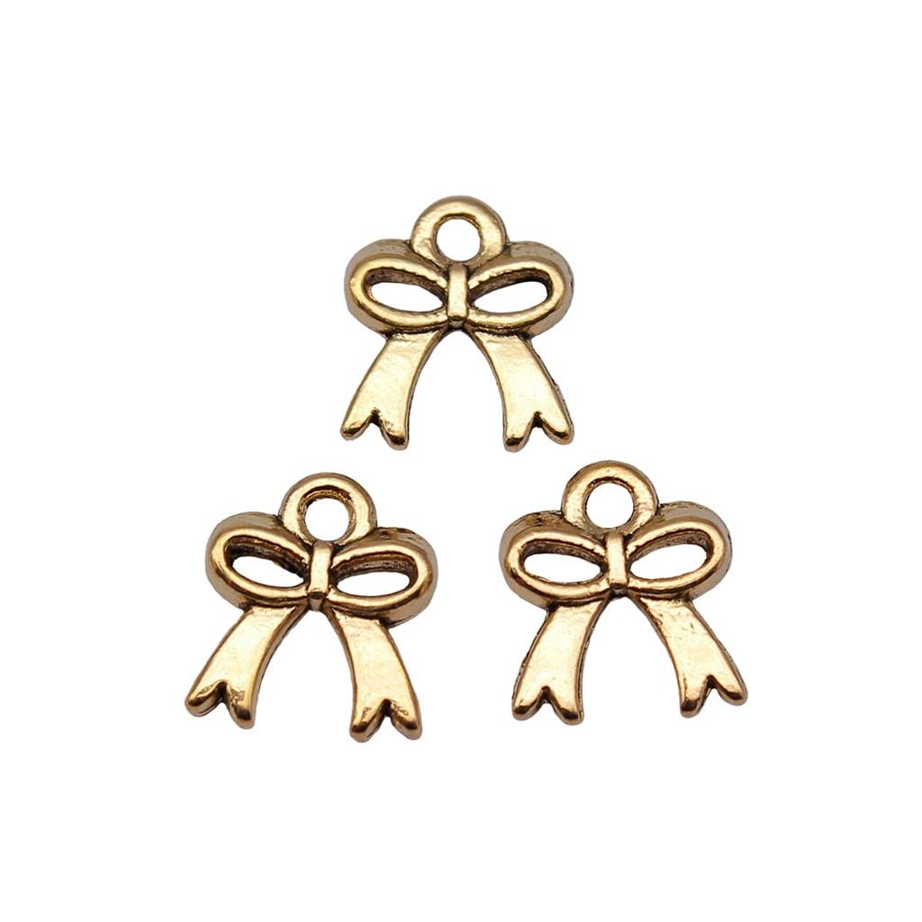 Pendants Bow With Crown Charms For Princess Themed Jewelry Making Alloy