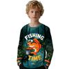 Outdoor Fishing 3D Print Children's Tops from 2 to 8 Year T-Shirts for Boys Girls Kids Clothes Summer Short Sleeve Clothing Boy