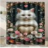 Cartoon Rainbow Sun Washable Dirt-Resistant Shower Curtain Shower Head Waterproof Polyester Bath Curtain For Home Decor