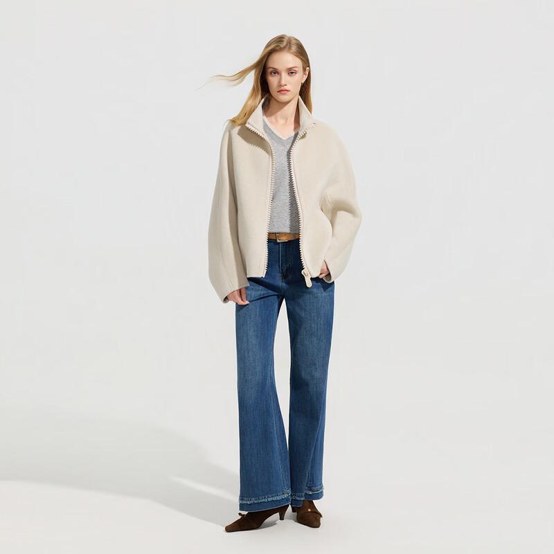 Women's Double-Faced Wool Blend Short Coat