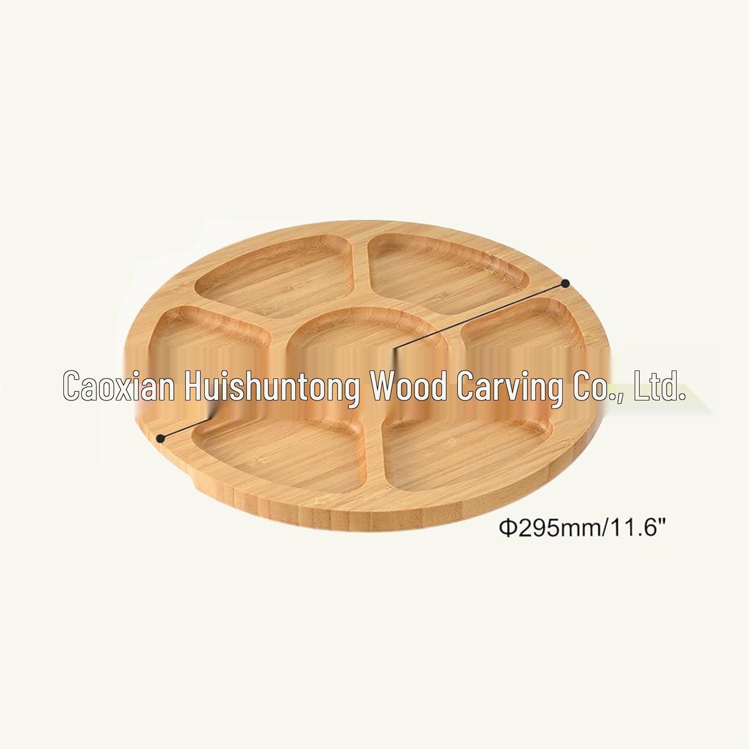 Eco-friendly Bamboo Tray with Acrylic Lid - Portable Wooden Plate for Camping, Picnics, and Restaurants