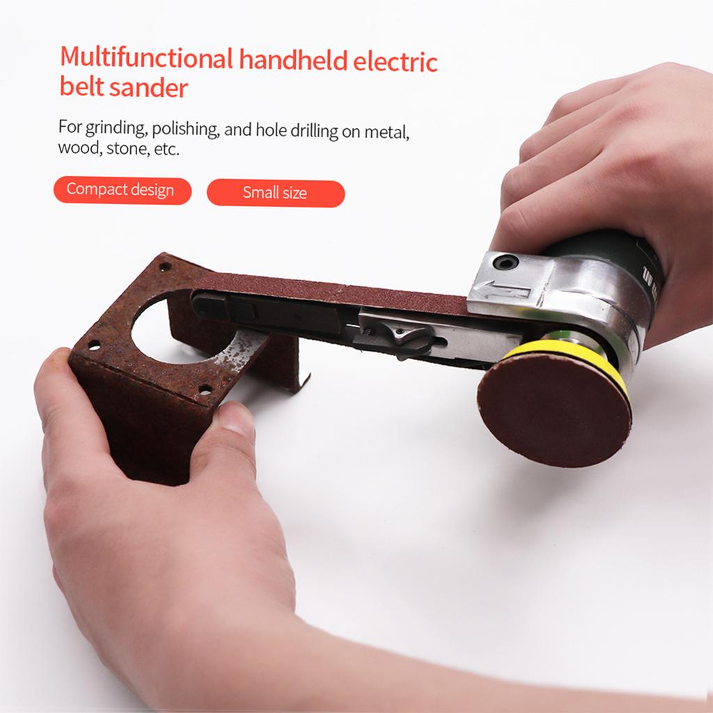 Electric Belt Sander Mini Belt Sander Electric Grinder Small Grinding Machine Hand Held Electric Belt Sander with