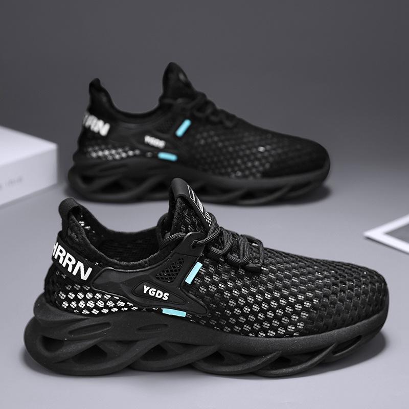 Casual Sports Shoes Men's Breathable Hollow Men's Shoes Summer 2025 New Mesh Shoes Student Platform Heightening Shoes