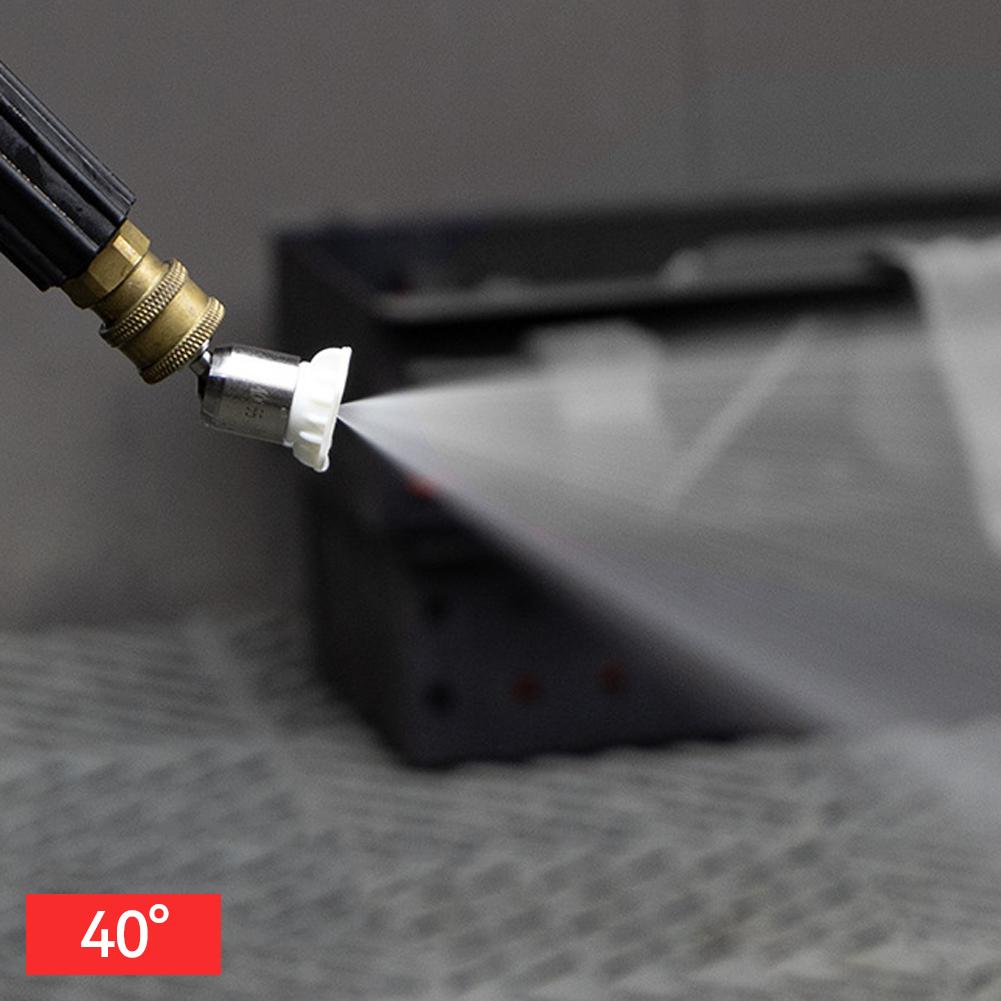 Car Washing Pressure Washer Nozzle Tips 360° Rotatable for 1/4 Quick Connect 4000PSI Multiple Degrees 0° 15° 25° 40° Spray Nozzles