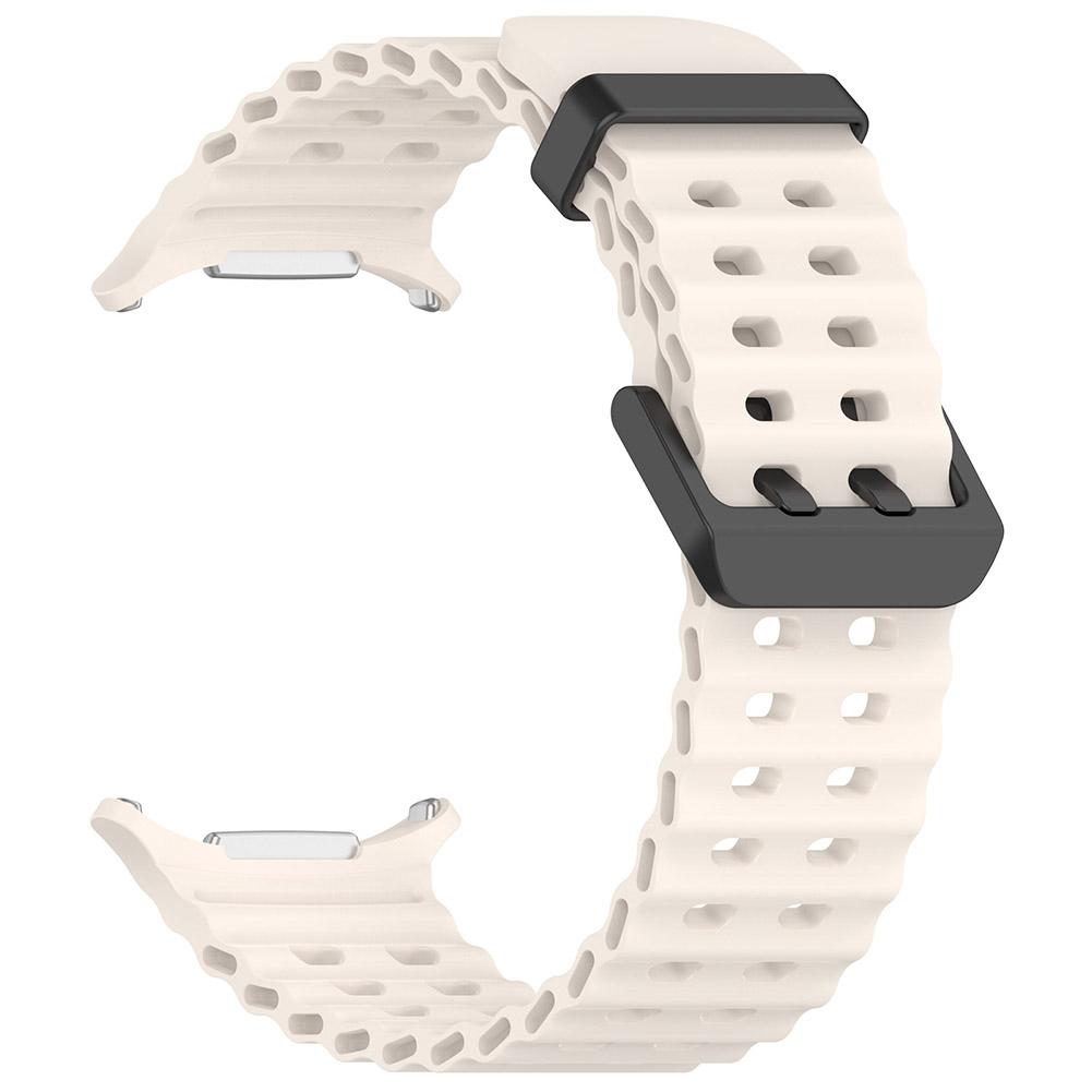 Ocean Sport Silicone Band NO Gaps Curved End Band Sweatproof Watch Strap Sports Wrist Band for Samsung Galaxy Watch 7 Ultra 47mm