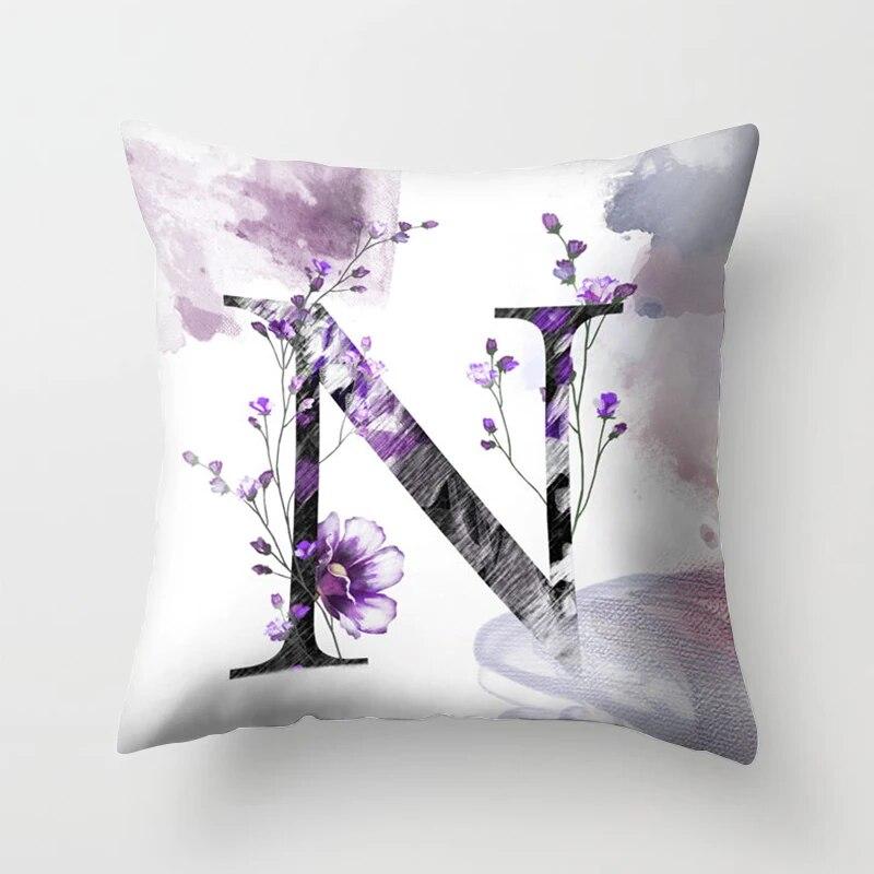 Home Bedroom Sofa Car Decorative Pillowcase Floral Letter  Plant Tree  Cushion Cover
