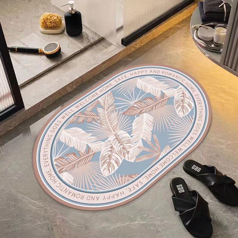 Diatom mud quick-drying soft floor mat bathroom bathroom bathroom door water absorption non-slip foot mat bathroom small carpet