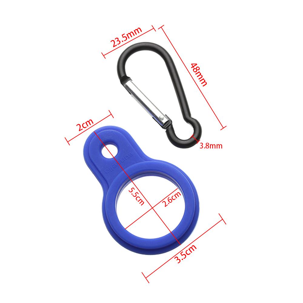 New Arrival Sports Outdoor Kettle Buckle Carabiner Water Bottle Holder Camping Hiking Aluminum Rubber Buckle Hook High Quality