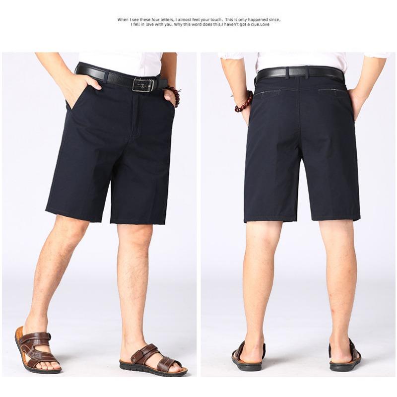 Mens Loose Plus Size Solid Color Casual Straight Leg Summer Shorts