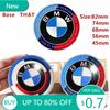 BACN7 New 7Pcs 50th Anniversary Logo Front Hood Emblem 81mm+Rear Badge 74mm+Wheel Hub Cap 68mm+56mm Steering Wheel Sticker 46